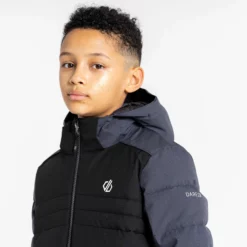 Dare2b, Cheerful II Ski-jas Kinderen Ebony Grijs, Zwart -SKIBOETIEK dare2b cheerful ii aa jas gevoerd kinderen ebony grijs zwart 22dare2107v1 BI 11