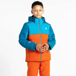 Dare2b, Cheerful II Ski-jas Kinderen Fjord Blauw, Oranje 10 Dare2b, Cheerful II Ski-jas Kinderen Fjord Blauw, Oranje -SKIBOETIEK dare2b cheerful ii aa jas gevoerd kinderen fjord blauw oranje 22dare2107v2 BI 08