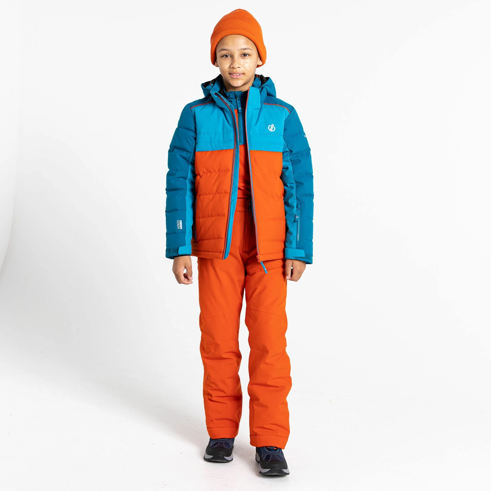 Dare2b, Cheerful II Ski-jas Kinderen Fjord Blauw, Oranje 6 Dare2b, Cheerful II Ski-jas Kinderen Fjord Blauw, Oranje - Afbeelding 4