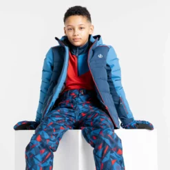 Dare2b, Cheerful II Ski-jas Kinderen Moonlight Denim Blauw -SKIBOETIEK dare2b cheerful ii aa jas gevoerd kinderen moonlight denim blauw 22dare2107v3 BI 11
