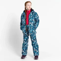 Dare2b, Girls Verdict Ski-jas Kinderen Floral Print River Blauw -SKIBOETIEK dare2b girls verdict aa jas gevoerd kinderen floral print river 22dare2101v3 BI 09
