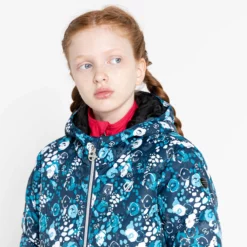 Dare2b, Girls Verdict Ski-jas Kinderen Floral Print River Blauw -SKIBOETIEK dare2b girls verdict aa jas gevoerd kinderen floral print river 22dare2101v3 BI 11