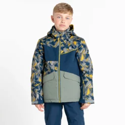 Dare2b, Glee II Ski-jas Kinderen Antique Moss Geel -SKIBOETIEK dare2b glee ii aa jas gevoerd kinderen antique moss geel 22dare2108v1 BI 08