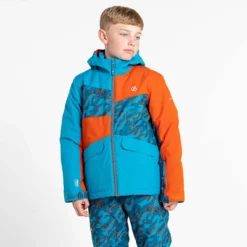 Dare2b, Glee II Ski-jas Kinderen Fjord Blauw, Oranje -SKIBOETIEK dare2b glee ii aa jas gevoerd kinderen fjord blauw oranje 22dare2108v2 BI 08