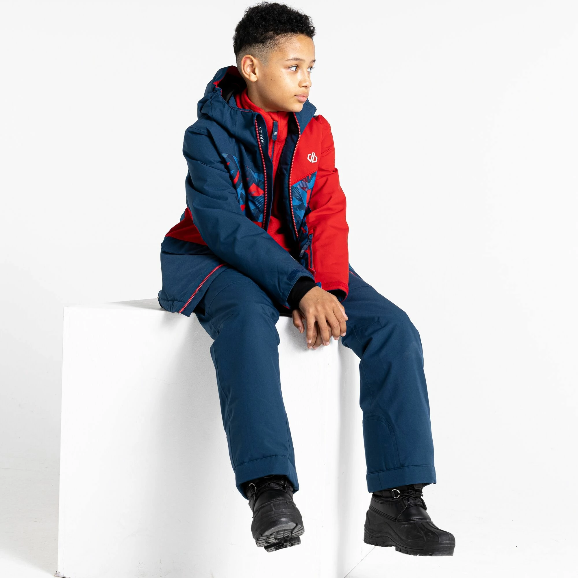 Dare2b, Glee II Ski-jas Kinderen Moonlight Denim Blauw, Rood 6 Dare2b, Glee II Ski-jas Kinderen Moonlight Denim Blauw, Rood - Afbeelding 4