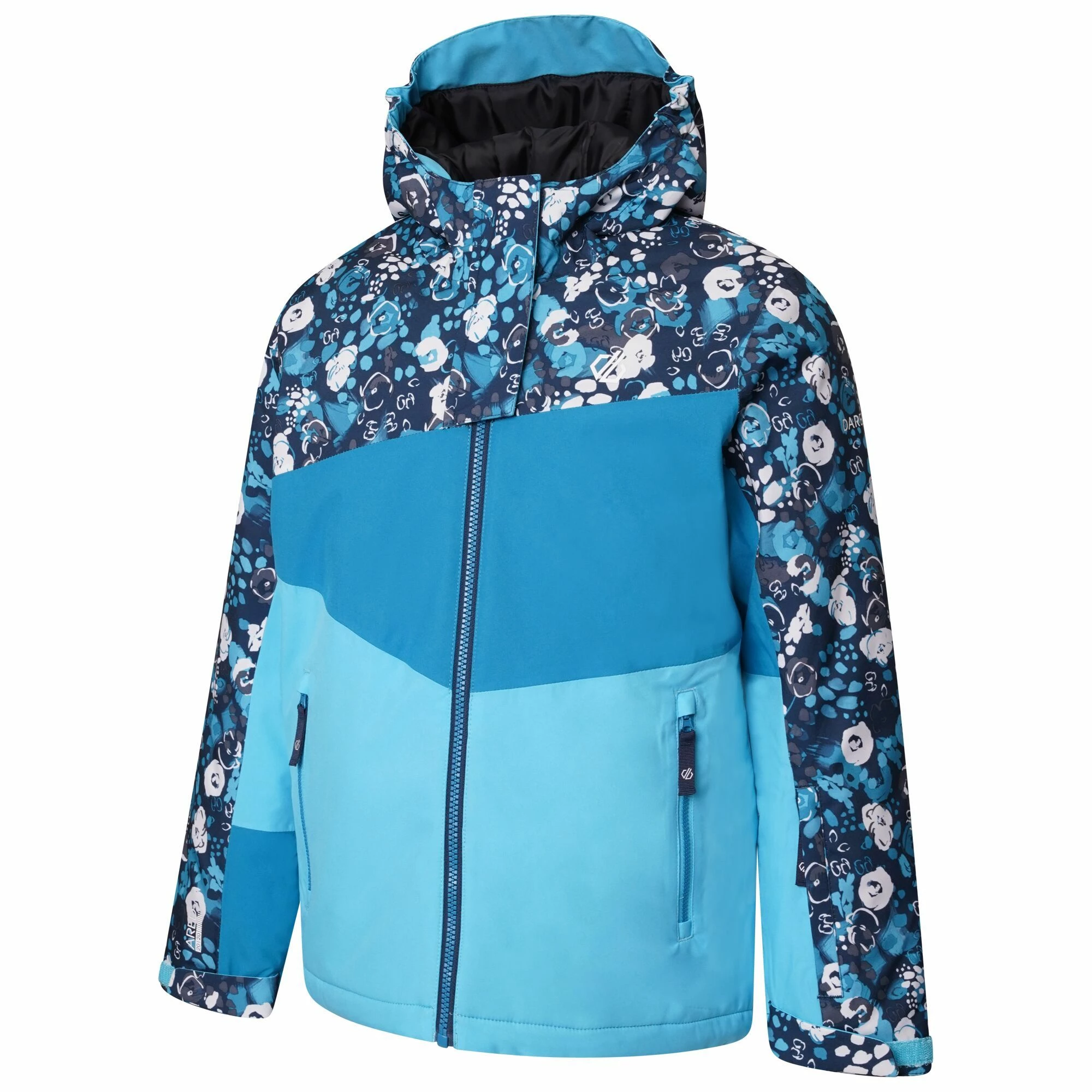 Dare2b, Humour II Ski-jas Kinderen Floral Print River Blauw 3 Dare2b, Humour II Ski-jas Kinderen Floral Print River Blauw