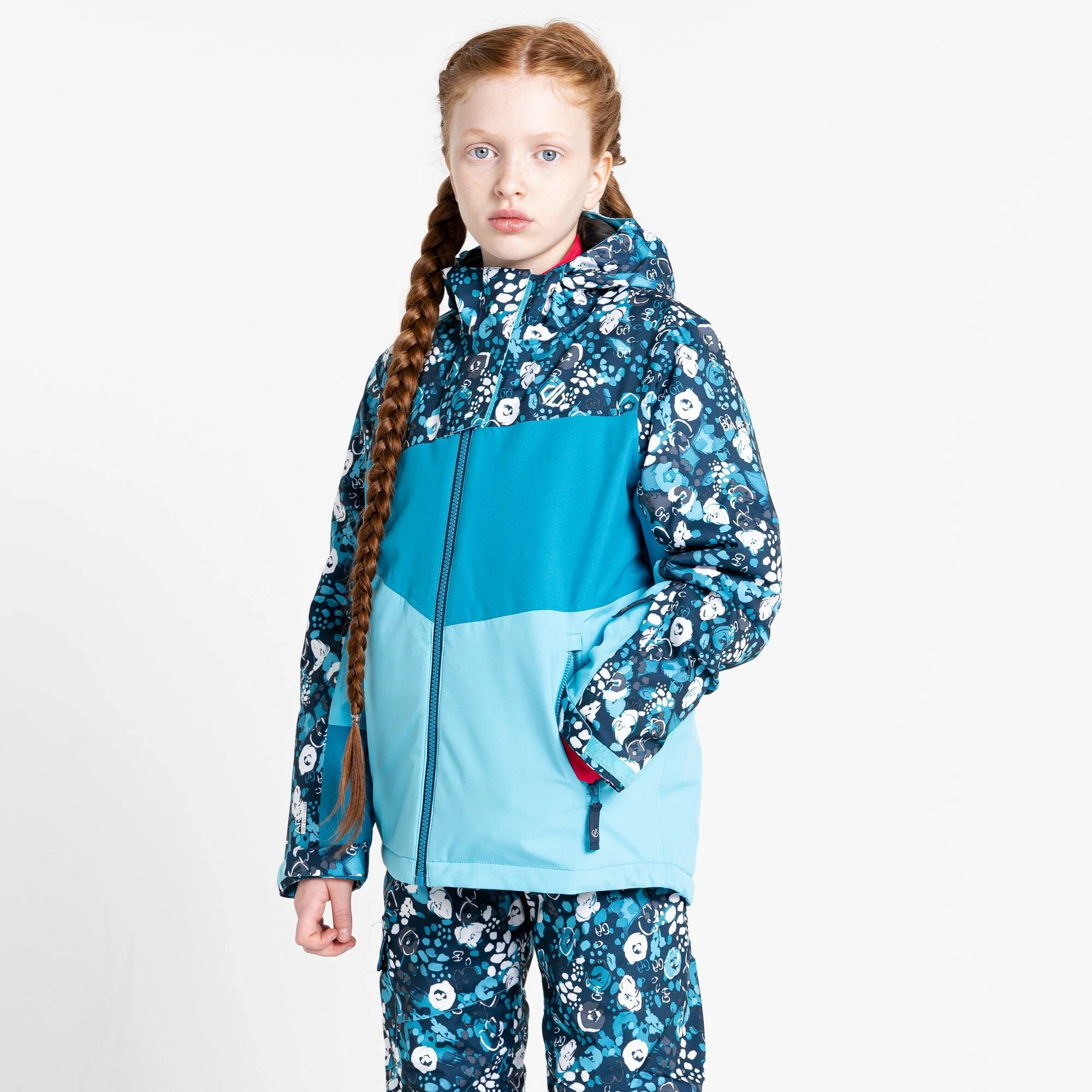 Dare2b, Humour II Ski-jas Kinderen Floral Print River Blauw 5 Dare2b, Humour II Ski-jas Kinderen Floral Print River Blauw - Afbeelding 3