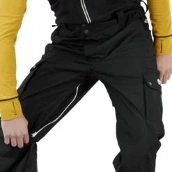 Picture Charles BIB Snowboard Pants Black 10K -SKIBOETIEK picture charles bib snowboard pants 10k black inner leg vent 21650