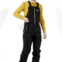 Picture Charles BIB Snowboard Pants Black 10K -SKIBOETIEK picture charles bib snowboard pants 10k black leg pull cord 21650