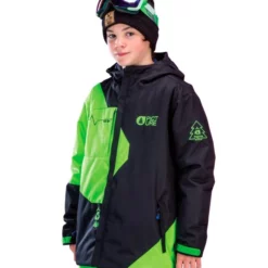 Picture Organic Fink Black-green Snowboard Jacket Youth 10K (14 Yrs)
