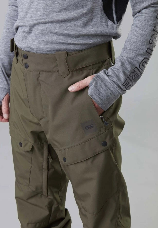 Picture Plan Snowboard Pants Dark Army Green 10K 5 Picture Plan Snowboard Pants Dark Army Green 10K - Afbeelding 3