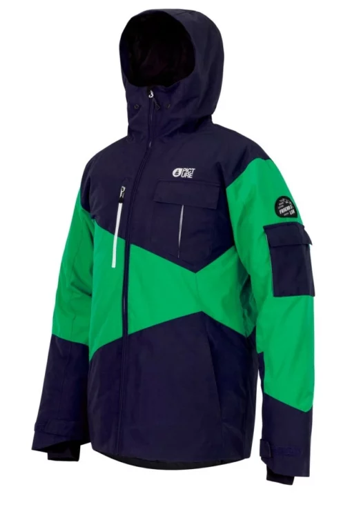 Picture Styler Snowboard Jacket Green 10K -SKIBOETIEK picture styler snowboard jacket green 10k 2020 front 21130